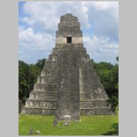 Tikal,Templo I, photo Raymond Ostertag, Wikipedia, Templo I o Templo del Gran Jaguar.JPG